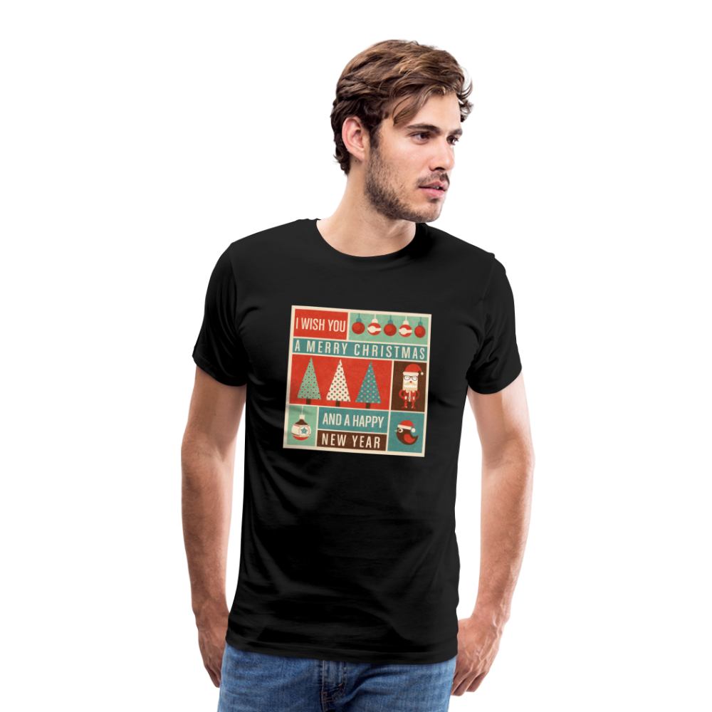 I wish you a merry christmas... Premium-T-shirt herr - svart