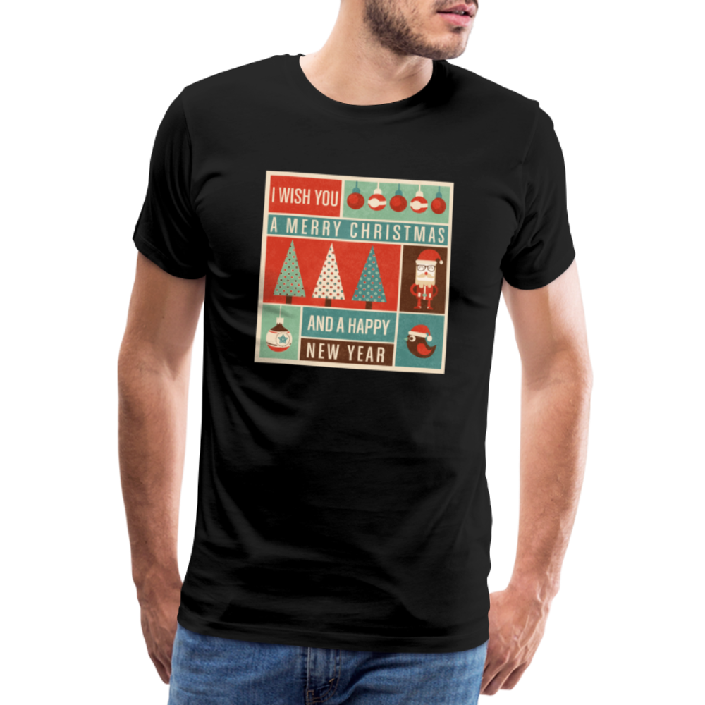 I wish you a merry christmas... Premium-T-shirt herr - svart