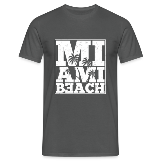 T-shirt herr - Miami Bech - kolgrå