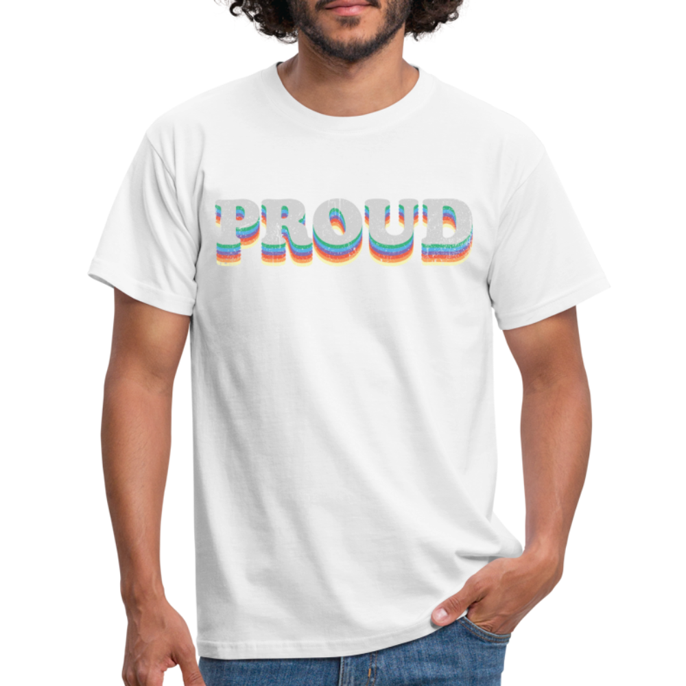 T-shirt herr - Proud - vit