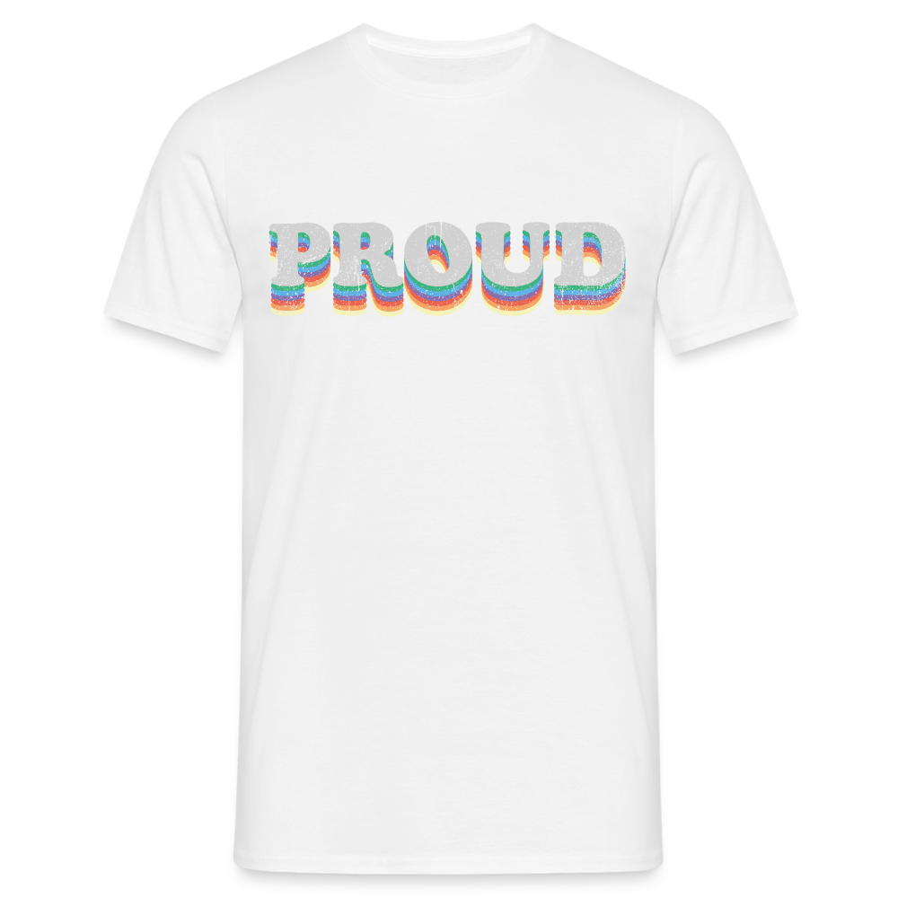 T-shirt herr - Proud - vit