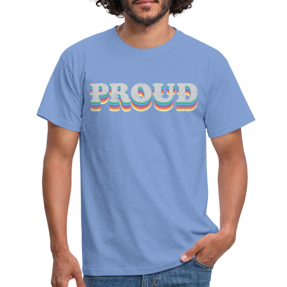 T-shirt herr - Proud - carolina blue