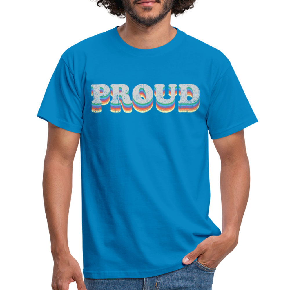 T-shirt herr - Proud - kungsblå