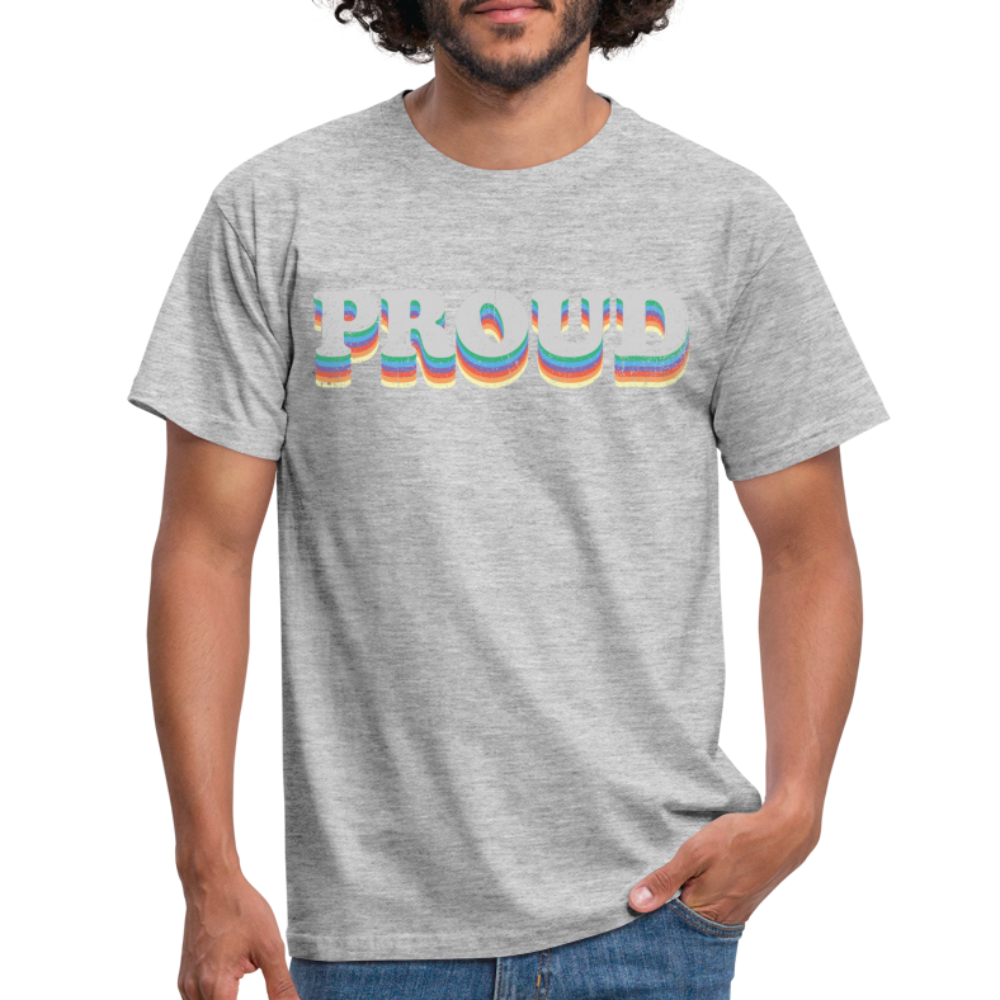 T-shirt herr - Proud - gråmelerad