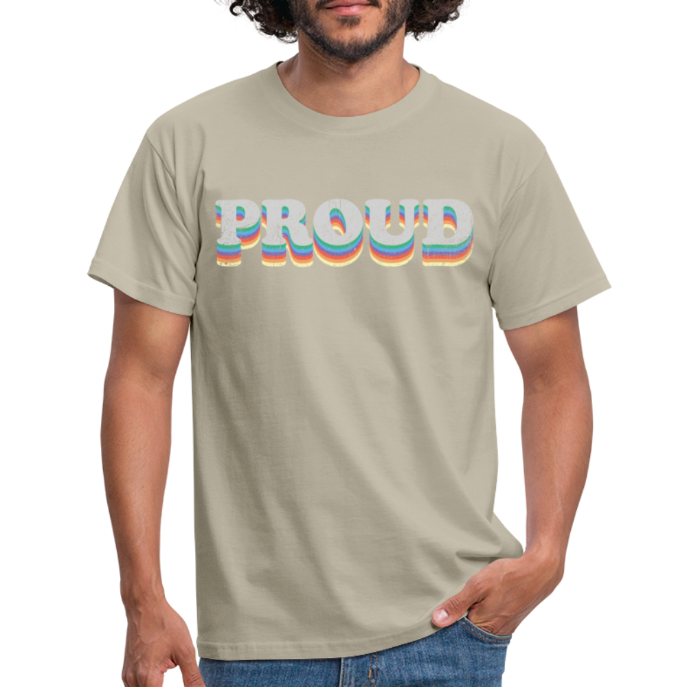 T-shirt herr - Proud - sandbeige