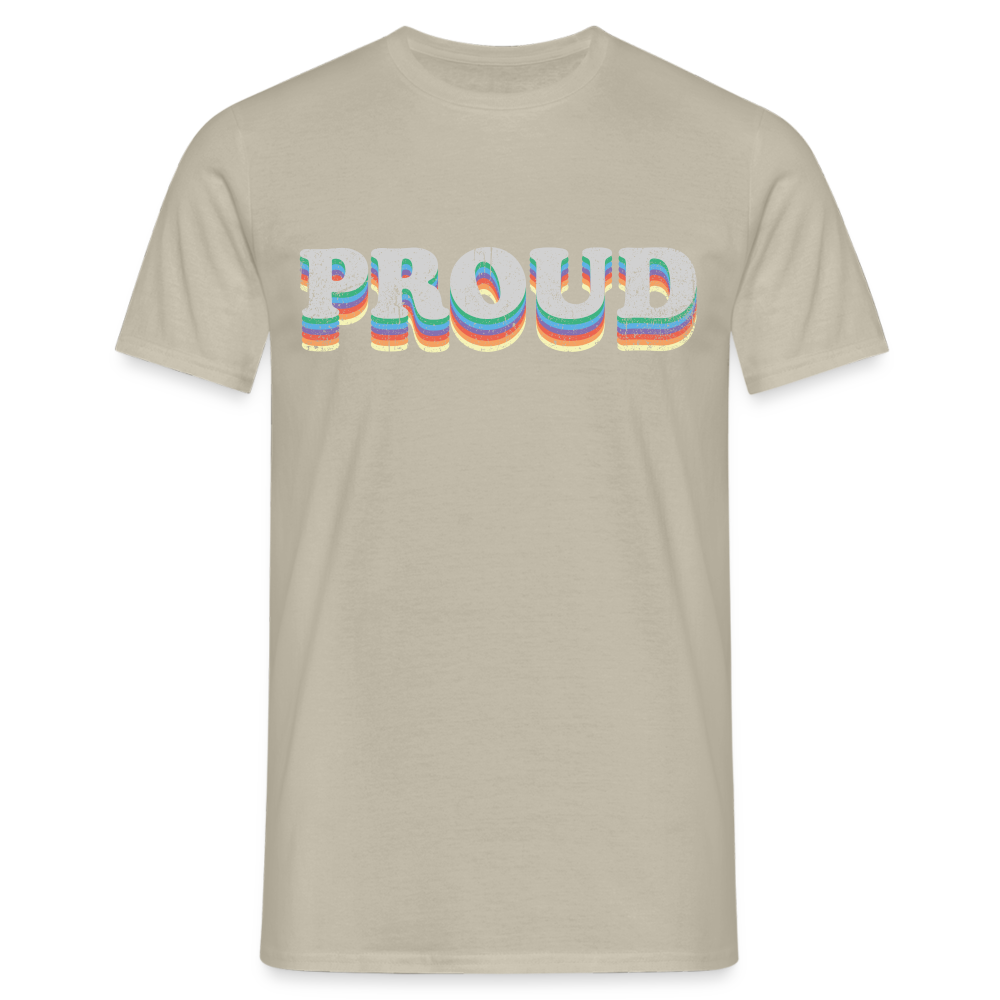 T-shirt herr - Proud - sandbeige