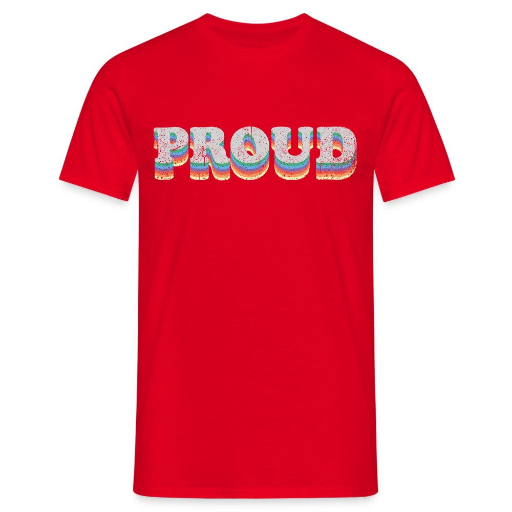 T-shirt herr - Proud - röd