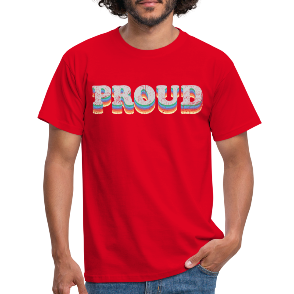 T-shirt herr - Proud - röd