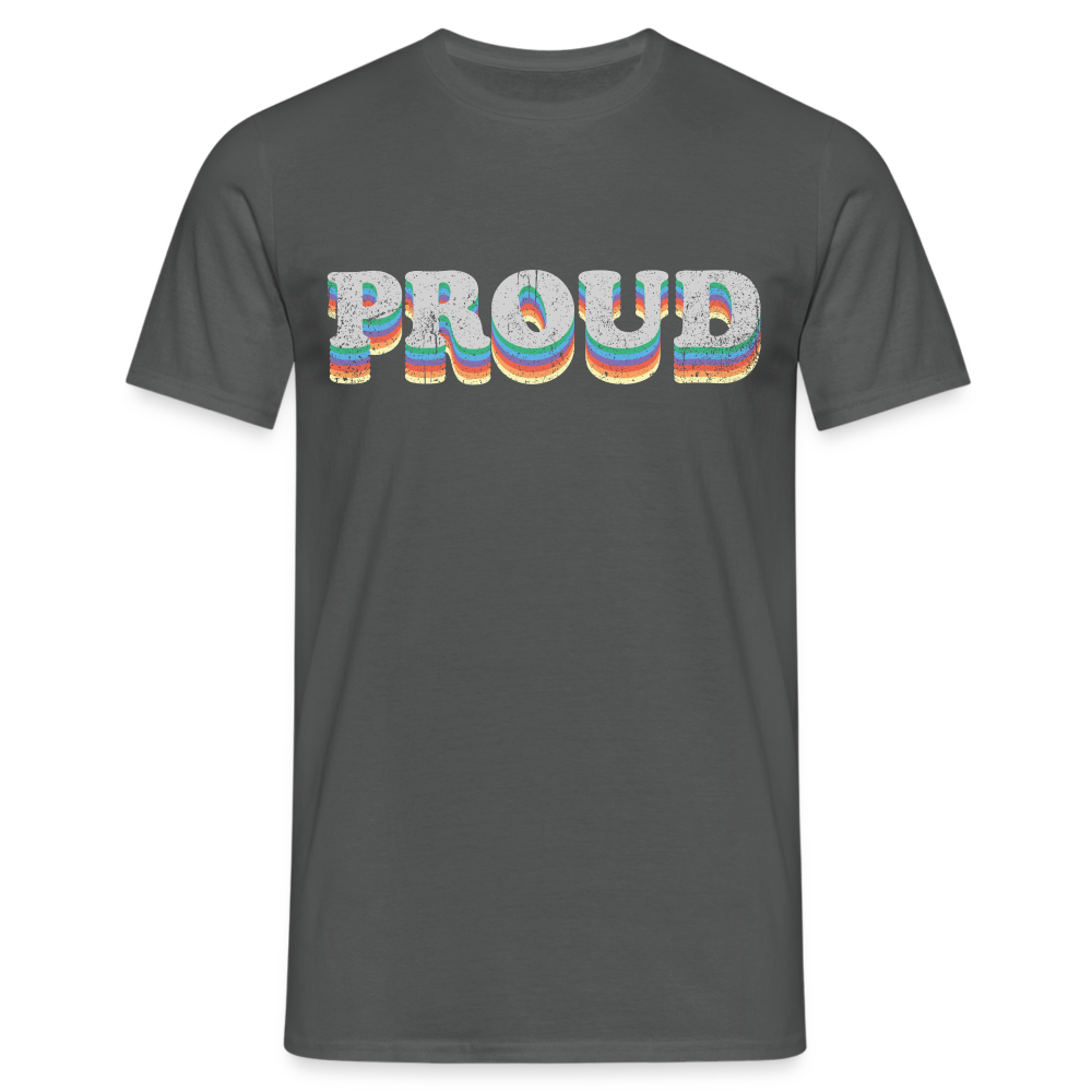 T-shirt herr - Proud - kolgrå