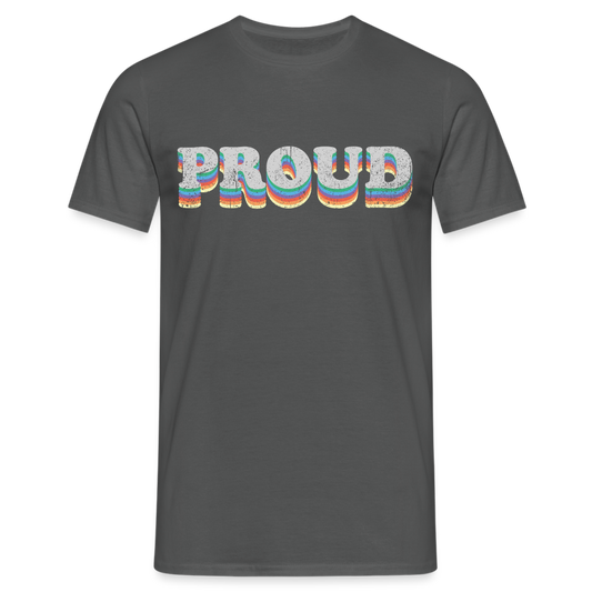 T-shirt herr - Proud - kolgrå