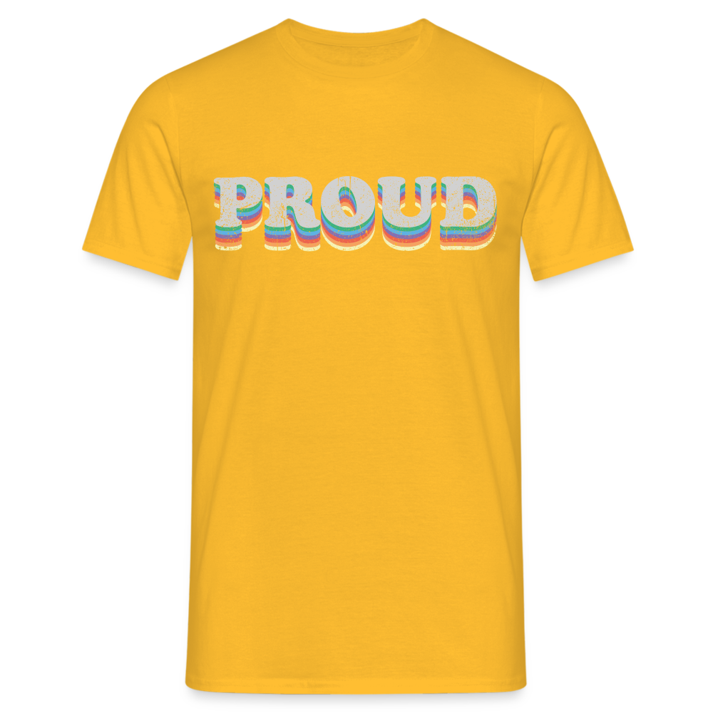 T-shirt herr - Proud - gul