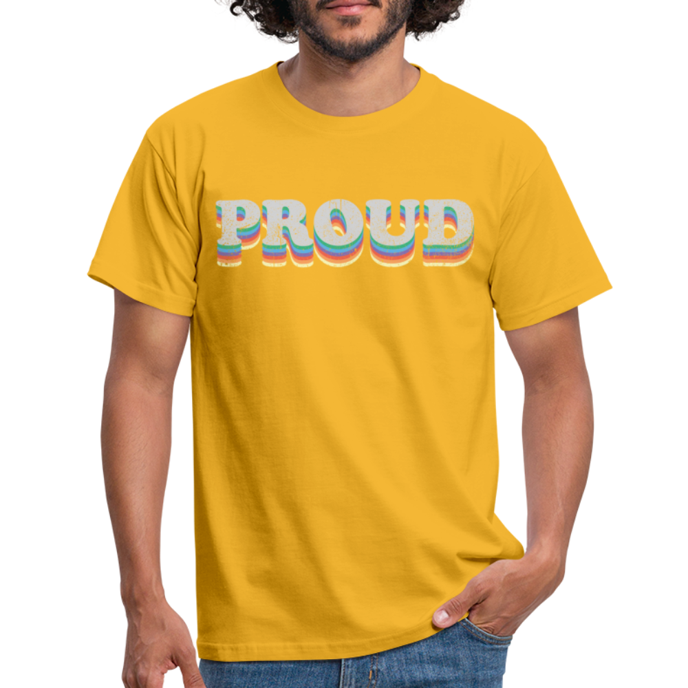 T-shirt herr - Proud - gul