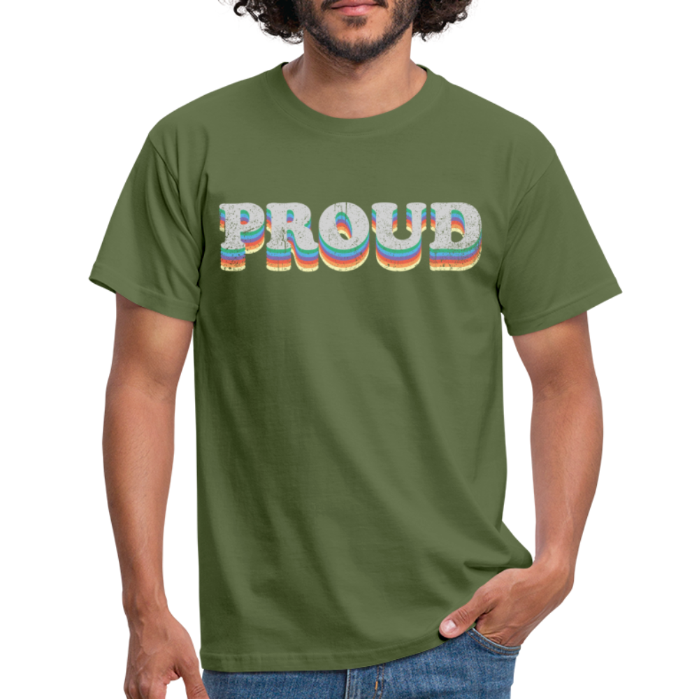 T-shirt herr - Proud - Militärgrön