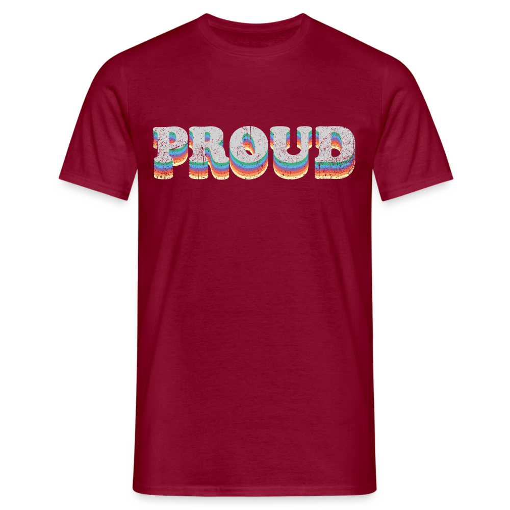 T-shirt herr - Proud - tegelröd